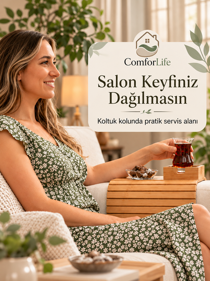 ComforLife Koltuk Üstü Bambu Tepsi
